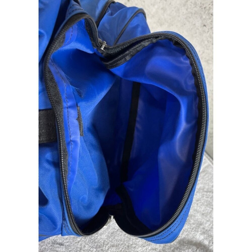 Vintage XL 90s Blue Nike Travel Duffle Gym Bag Embroidered Swoosh Logo Nylon - Picture 15 of 16